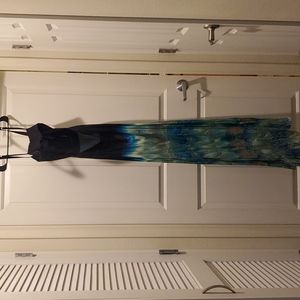 Marciano backless maxi print, sheer